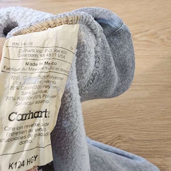 Carhartt K124 Sweatshirt Mens XL Midweight Pullover Gray Distressed Country Fit - Picture 12 of 15